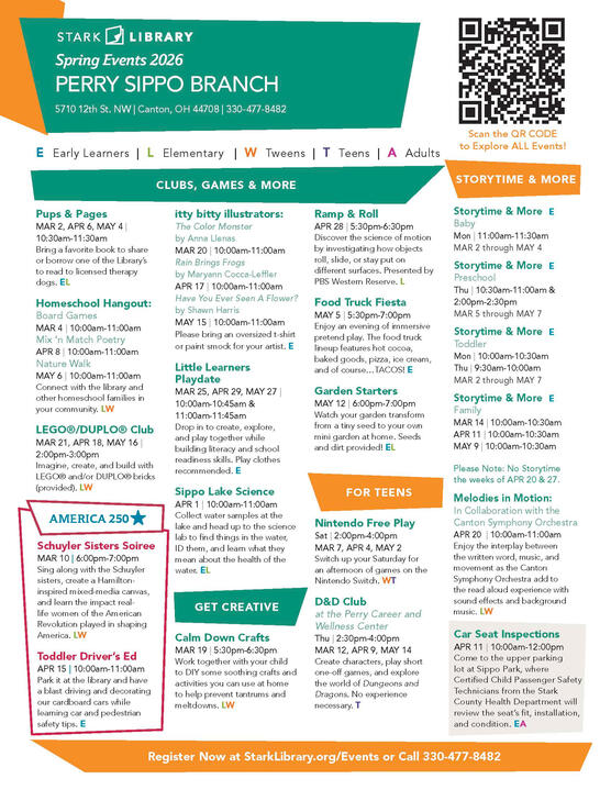 Perry Sippo Branch Spring 2026 Branch Sheet - Children & Teens Perry Sippo Branch Spring 2026 Branch Sheet - Children & Teens